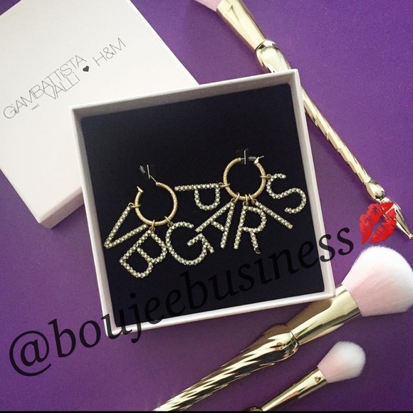 Giambattista Valli x H&M Designer Logo Earrings - Picture 1 of 7